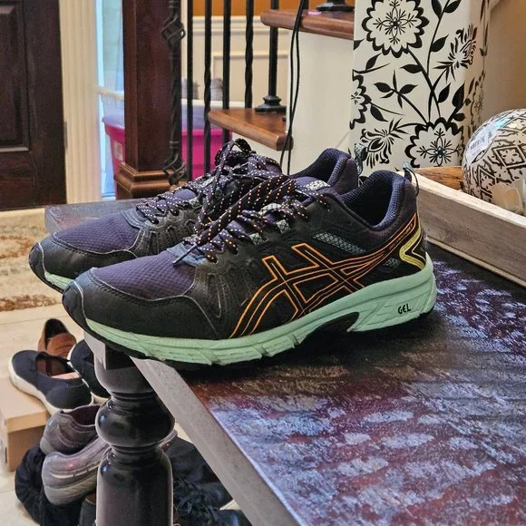 Asics Women's GEL Venture-7 Running Shoes, Black, Sz 9 - Picture 3 of 16